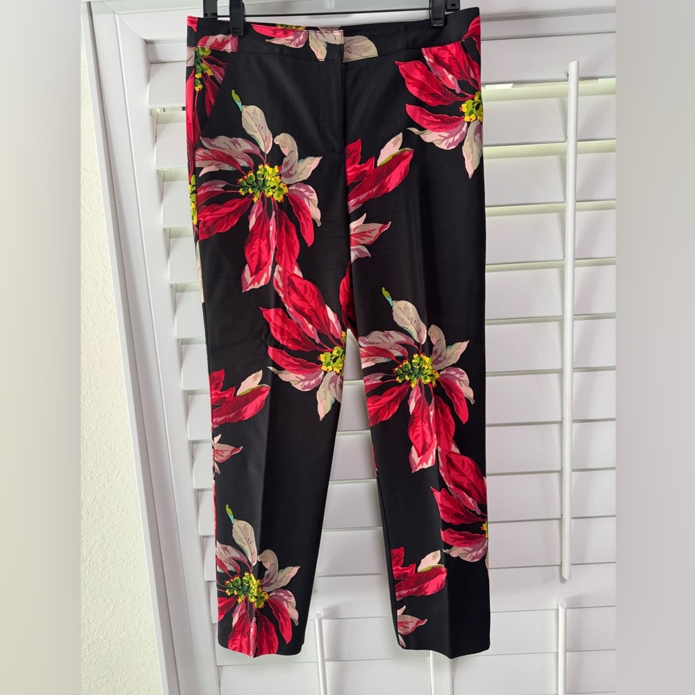 Fun Tina Turk Floral Black Pants size 6